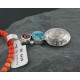 Vintage Style OLD Buffalo Coin Certified Authentic Navajo .925 Sterling Silver Coral and Turquoise Native American Necklace 370966237675