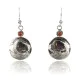 Vintage Style OLD Buffalo Coin Navajo .925 Sterling Silver Coral Silver Native American Earrings 370924499956