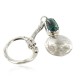 Vintage Style OLD Buffalo Coin Certified Authentic Navajo .925 Sterling Silver Natural Turquoise Native American Keychain 10320-4