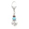 Vintage Style OLD Buffalo Coin Certified Authentic Navajo .925 Sterling Silver Turquoise Native American Keychain 371043453738