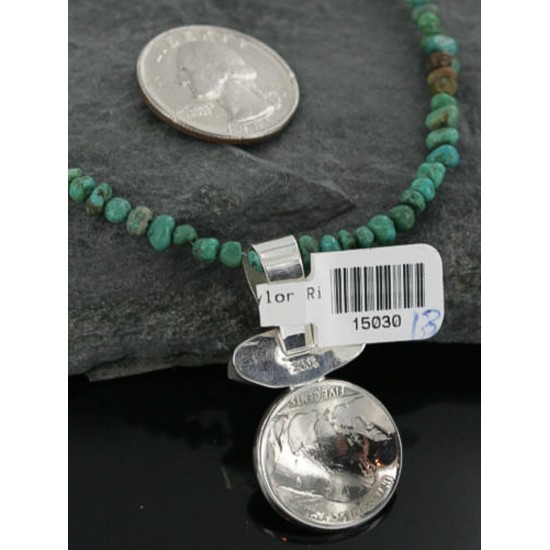 Vintage Style OLD Buffalo Coin Certified Authentic Navajo .925 Sterling Silver Turquoise Native American Necklace 370918104857 Vintage Style OLD Buffalo Coin Certified Authentic Navajo .925 Sterling Silver Turquoise Native American Necklace 370918104857