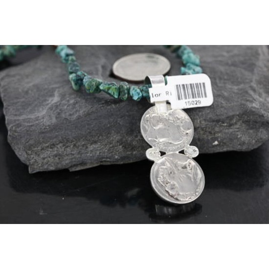 Vintage Style OLD Buffalo Coin Certified Authentic Navajo .925 Sterling Silver Turquoise Native American Necklace 370979736643 Vintage Style OLD Buffalo Coin Certified Authentic Navajo .925 Sterling Silver Turquoise Native American Necklace 370979736643