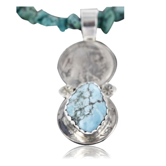 Vintage Style OLD Buffalo Coin Certified Authentic Navajo .925 Sterling Silver Turquoise Native American Necklace 370979736643 Vintage Style OLD Buffalo Coin Certified Authentic Navajo .925 Sterling Silver Turquoise Native American Necklace 370979736643