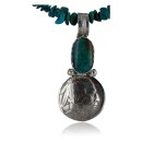 Vintage Style OLD Buffalo Coin Certified Authentic Navajo .925 Sterling Silver Turquoise Native American Necklace 370990260810