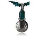 Vintage Style OLD Buffalo Coin Navajo .925 Sterling Silver Turquoise Native American Necklace 370990260810
