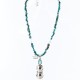 Vintage Style OLD Buffalo Coin Certified Authentic Navajo .925 Sterling Silver Turquoise Native American Necklace 370998562888
