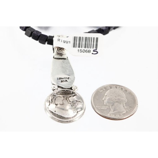 Vintage Style OLD Buffalo Coin Certified Authentic Navajo .925 Sterling Silver Turquoise Native American Necklace 371011509730