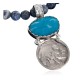 Vintage Style OLD Buffalo Coin Certified Authentic Navajo .925 Sterling Silver Turquoise Native American Necklace 390650301623