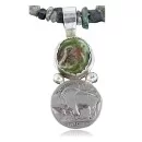 Vintage Style OLD Buffalo Coin Navajo .925 Sterling Silver Turquoise Native American Necklace 390663943397
