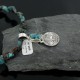 Vintage Style OLD Buffalo Coin Certified Authentic Navajo .925 Sterling Silver Turquoise Native American Necklace 390665988592
