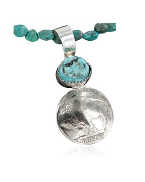 Vintage Style OLD Buffalo Coin Certified Authentic Navajo .925 Sterling Silver Turquoise Native American Necklace 390682444404 Vintage Style OLD Buffalo Coin Certified Authentic Navajo .925 Sterling Silver Turquoise Native American Necklace 390682444404