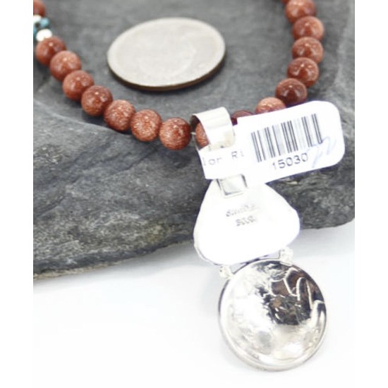 Vintage Style OLD Buffalo Coin Certified Authentic Navajo .925 Sterling Silver Turquoise Native American Necklace 390717283490