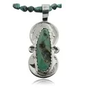 Vintage Style OLD Buffalo Coin Navajo .925 Sterling Silver Turquoise Native American Necklace 390731829523
