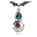 Vintage Style OLD Buffalo Coin Navajo .925 Sterling Silver Turquoise Native American Necklace 390747398141