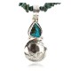 Vintage Style OLD Buffalo Coin Certified Authentic Navajo .925 Sterling Silver Turquoise Native American Necklace 390747398141