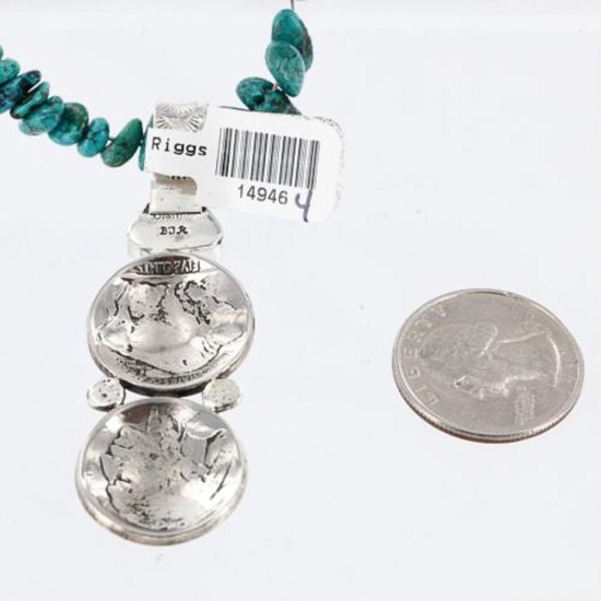 Vintage Style OLD Buffalo Coin Certified Authentic Navajo .925 Sterling Silver Turquoise Native American Necklace 390756974494 Vintage Style OLD Buffalo Coin Certified Authentic Navajo .925 Sterling Silver Turquoise Native American Necklace 390756974494