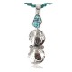 Vintage Style OLD Buffalo Coin Certified Authentic Navajo .925 Sterling Silver Turquoise Native American Necklace 390757764717