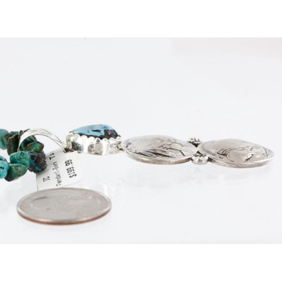 Vintage Style OLD Buffalo Coin Certified Authentic Navajo .925 Sterling Silver Turquoise Native American Necklace 390759713562 Vintage Style OLD Buffalo Coin Certified Authentic Navajo .925 Sterling Silver Turquoise Native American Necklace 390759713562