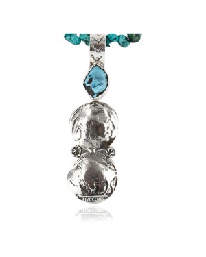 Vintage Style OLD Buffalo Coin Certified Authentic Navajo .925 Sterling Silver Turquoise Native American Necklace 390759713562 Vintage Style OLD Buffalo Coin Certified Authentic Navajo .925 Sterling Silver Turquoise Native American Necklace 390759713562