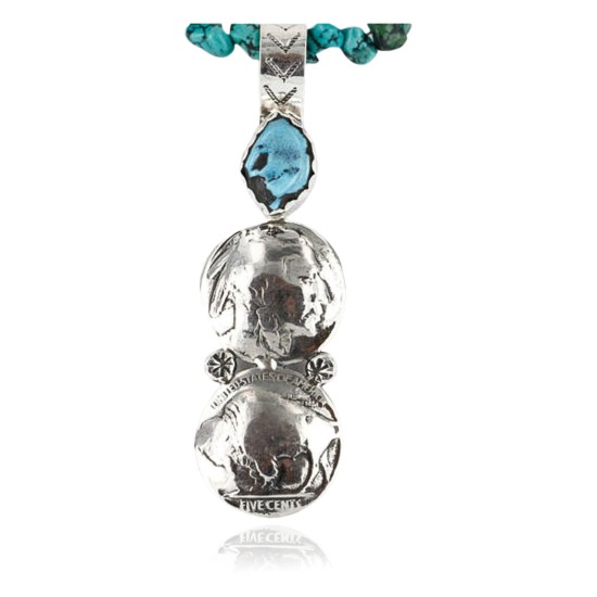 Vintage Style OLD Buffalo Coin Certified Authentic Navajo .925 Sterling Silver Turquoise Native American Necklace 390759713562 Vintage Style OLD Buffalo Coin Certified Authentic Navajo .925 Sterling Silver Turquoise Native American Necklace 390759713562
