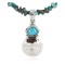 Vintage Style OLD Buffalo Coin Certified Authentic Navajo .925 Sterling Silver Turquoise Native American Necklace 390810015555