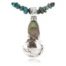 Vintage Style OLD Buffalo Coin Navajo .925 Sterling Silver Turquoise Native American Necklace 390829911885