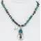 Vintage Style OLD Buffalo Coin Navajo .925 Sterling Silver Turquoise Native American Necklace 390837024782