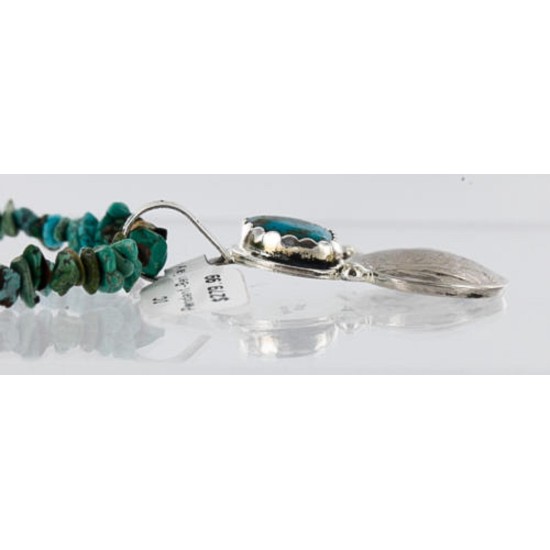 Vintage Style OLD Buffalo Coin Certified Authentic Navajo .925 Sterling Silver Turquoise Native American Necklace 390837024782