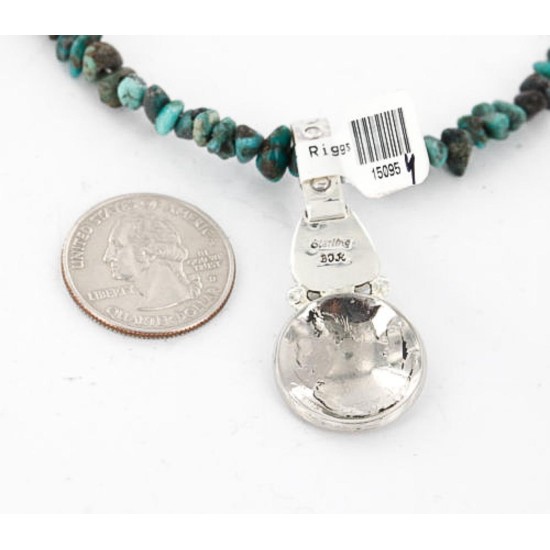 Vintage Style OLD Buffalo Coin Certified Authentic Navajo .925 Sterling Silver Turquoise Native American Necklace 390841364508 Vintage Style OLD Buffalo Coin Certified Authentic Navajo .925 Sterling Silver Turquoise Native American Necklace 390841364508