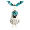 Vintage Style OLD Buffalo Nickel Certified Authentic Navajo .925 Sterling Silver Turquoise Native American Necklace 16022-2