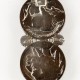 Vintage Style OLD Buffalo Nickel Certified Authentic Navajo .925 Sterling Silver Turquoise Native American Necklace 390743747101