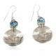 Vintage Style OLD Buffalo Nickel Coin Certified Authentic Navajo .925 Sterling Silver Natural Turquoise Dangle Earrings 18144