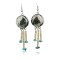 Vintage Style OLD INDIAN HEAD Certified Authentic Navajo .925 Sterling Silver Spiny Oyster and Turquoise Native American Earrings 390735134331