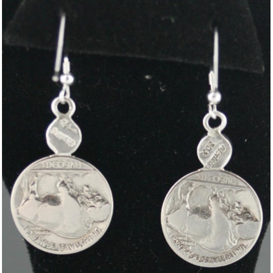 Vintage Style OLD INDIAN HEADCertified Authentic Navajo .925 Sterling Silver Pink Agate Native American Earrings 370925394877