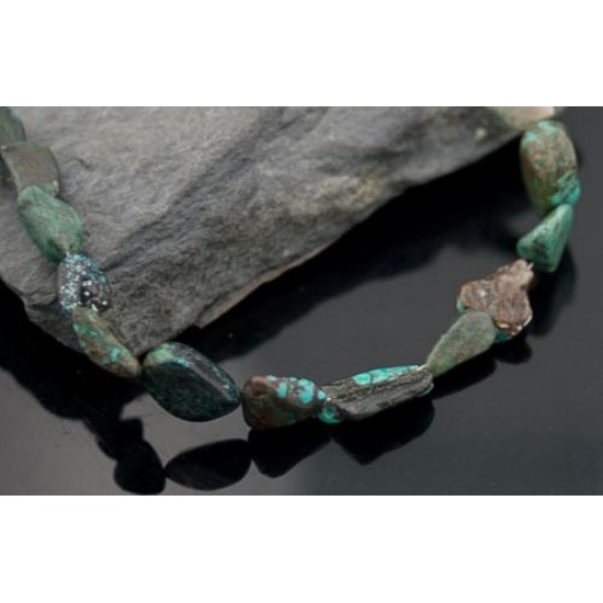 Vintage Style Traditional Certified Authentic Navajo .925 Sterling Silver Natural Turquoise Native American Necklace 390620475385