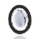 White Howlite .925 Sterling Silver Certified Authentic Navajo Native American Handmade Concho Button 24559
