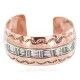 Wide Navajo .925 Sterling Silver Handmade Native American Pure Copper Bracelet 92006-2