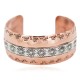 Wide Sun Horse Certified Authentic Navajo .925 Sterling Silver Handmade Native American Pure Copper Bracelet 92006-7