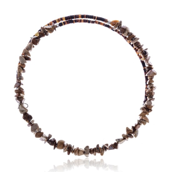 Wild Horse Certified Authentic Navajo Native American Adjustable Choker Wrap Necklace 25572