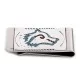 Wolf Head .925 Sterling Silver Handmade Navajo Native American Natural Turquoise Coral Money Clip 11253-14 Wolf Head .925 Sterling Silver Handmade Navajo Native American Natural Turquoise Coral Money Clip 11253-14