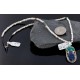 Handmade Certified Authentic Navajo .925 Sterling Silver Natural Lapis, Turquoise and White Howlite Native American Necklace & Pendant 390688899331