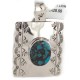 Certified Authentic Bear paw Nickel Handmade Navajo Natural Turquoise Native American Necklace  94005-8-95002