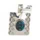 Certified Authentic Bear paw Nickel Handmade Navajo Natural Turquoise Native American Necklace  94005-8-95002